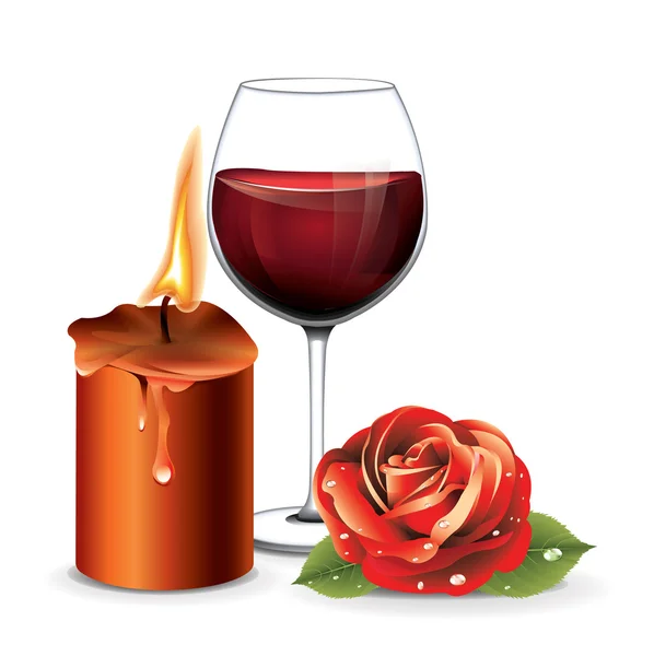 Candela Vino Rosato — Vettoriale Stock