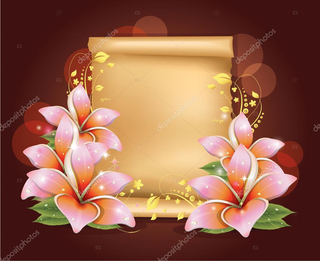 Lily Banner Stock Vector Image by ©magurok5 26660385