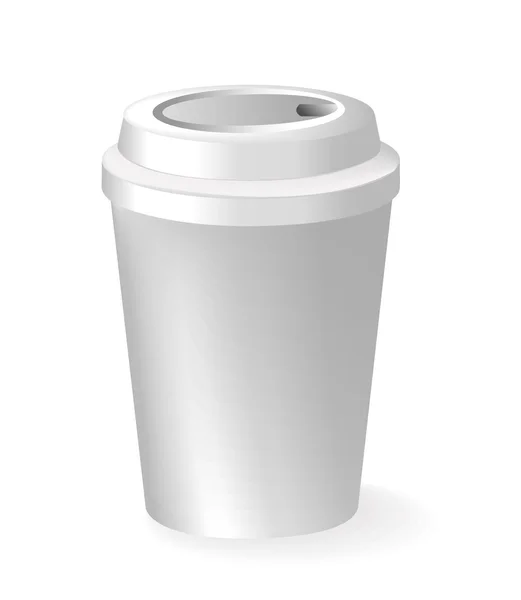 プラスチック製のカップのテンプレート — ストックベクタ