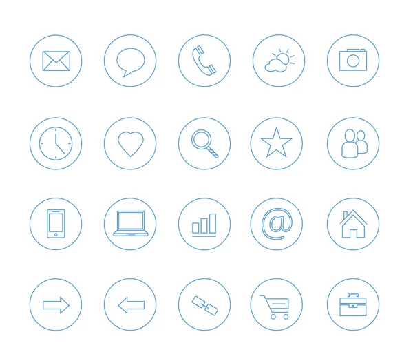Clean icons transparent blue — Stok Vektör