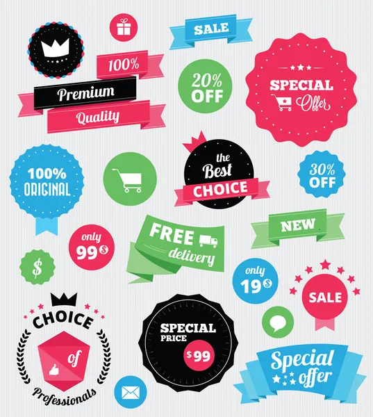 vektör çıkartmaları ve şeritler