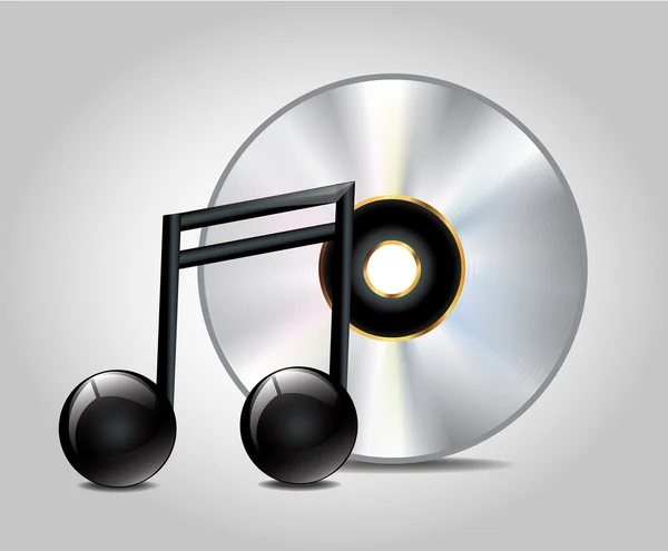 Icono CD melodía — Vector de stock