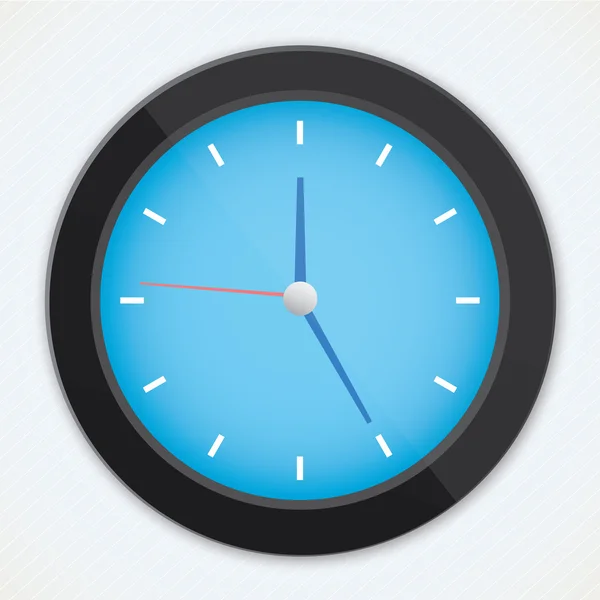 Vector realista negro reloj azul — Vector de stock