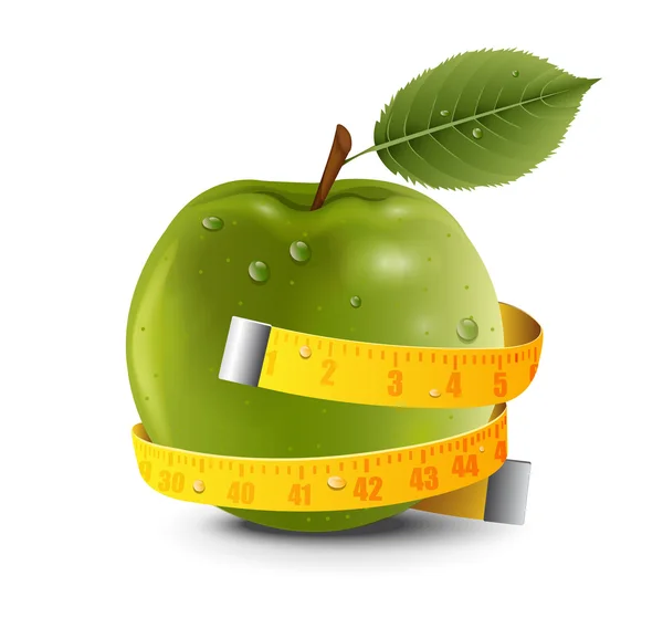 Centimètre de pomme — Image vectorielle