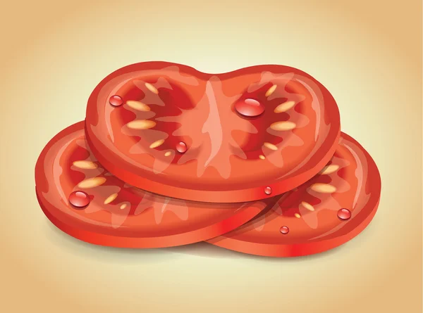 Скибочку томата — стоковий вектор