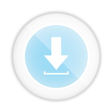 Daire parlak mavi indir web simgesi