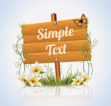 ahşap işareti çiçek afiş