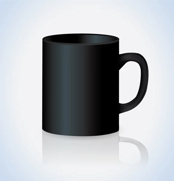 Modello di tazza nera — Vettoriale Stock