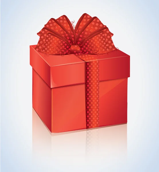 Red Gift Box — Stock Vector