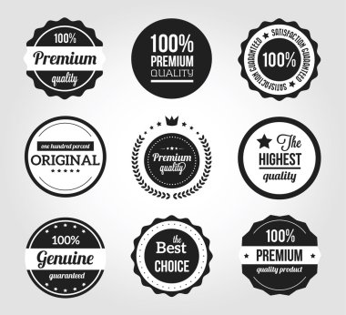 Retro vintage rozetleri ve Etiketler