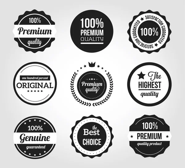 Placas y etiquetas retro vintage — Vector de stock