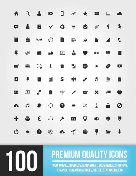 100 ícones web — Vetor de Stock