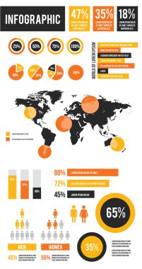 vektör Infographic öğeleri kümesi