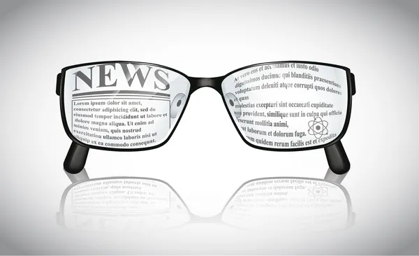 Gafas graduadas Noticias — Vector de stock