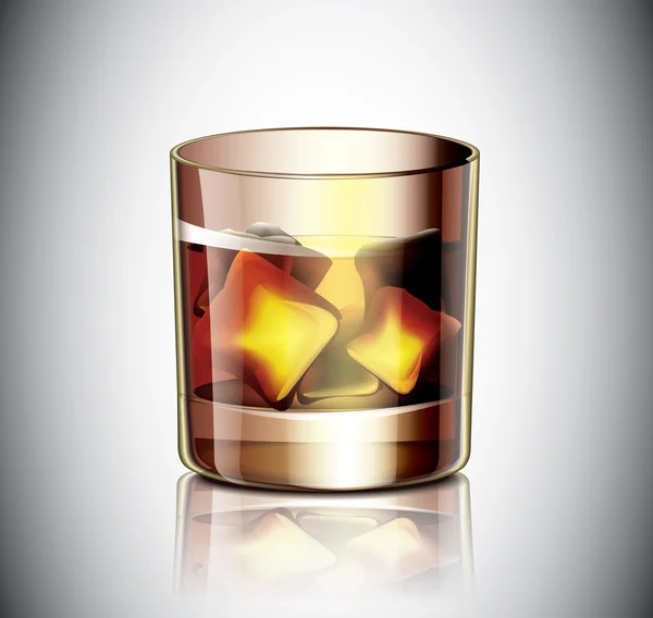 Glas whisky — Stock vektor