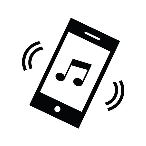 Icona della melodia del telefono vettoriale — Vettoriale Stock