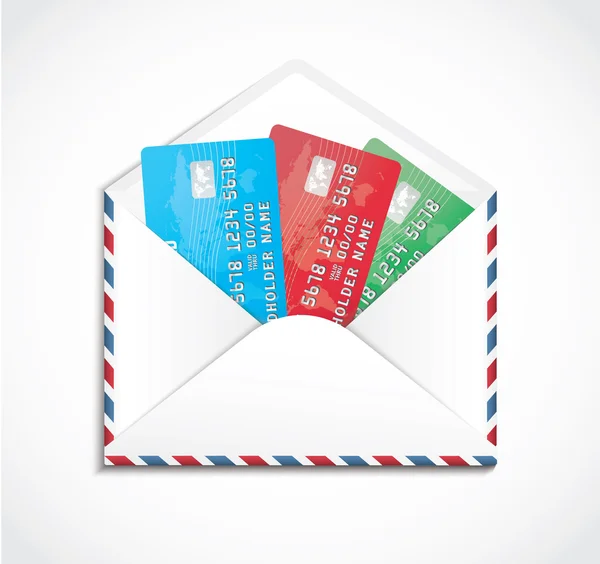 Envelop en credit cards — Stockvector