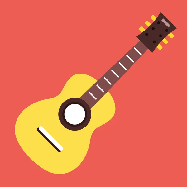 Icono de guitarra acústica vectorial — Vector de stock