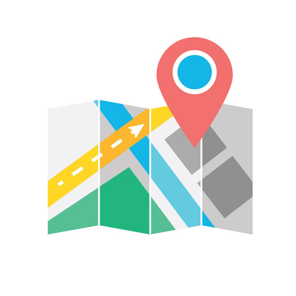 Vector Map with Label Icon