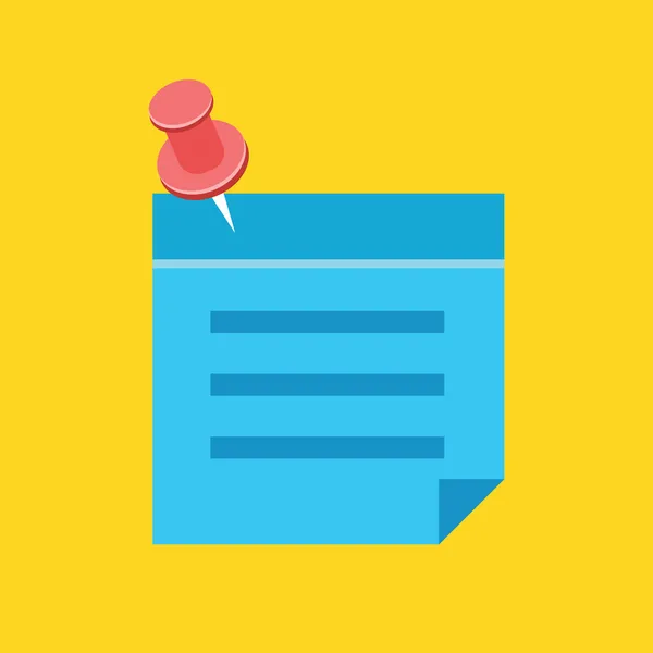Vector Sticky Note Icon — Stock Vector