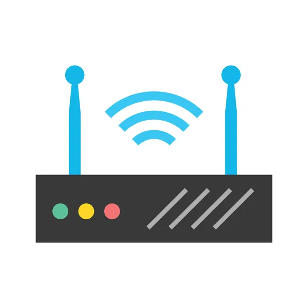 Vector draadloze netwerkrouter — Stockvector