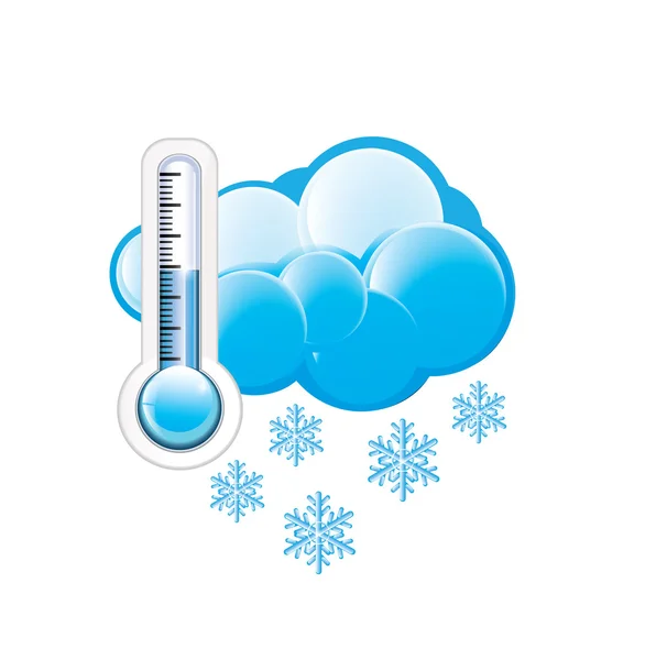 Icona Meteo Freddo — Vettoriale Stock