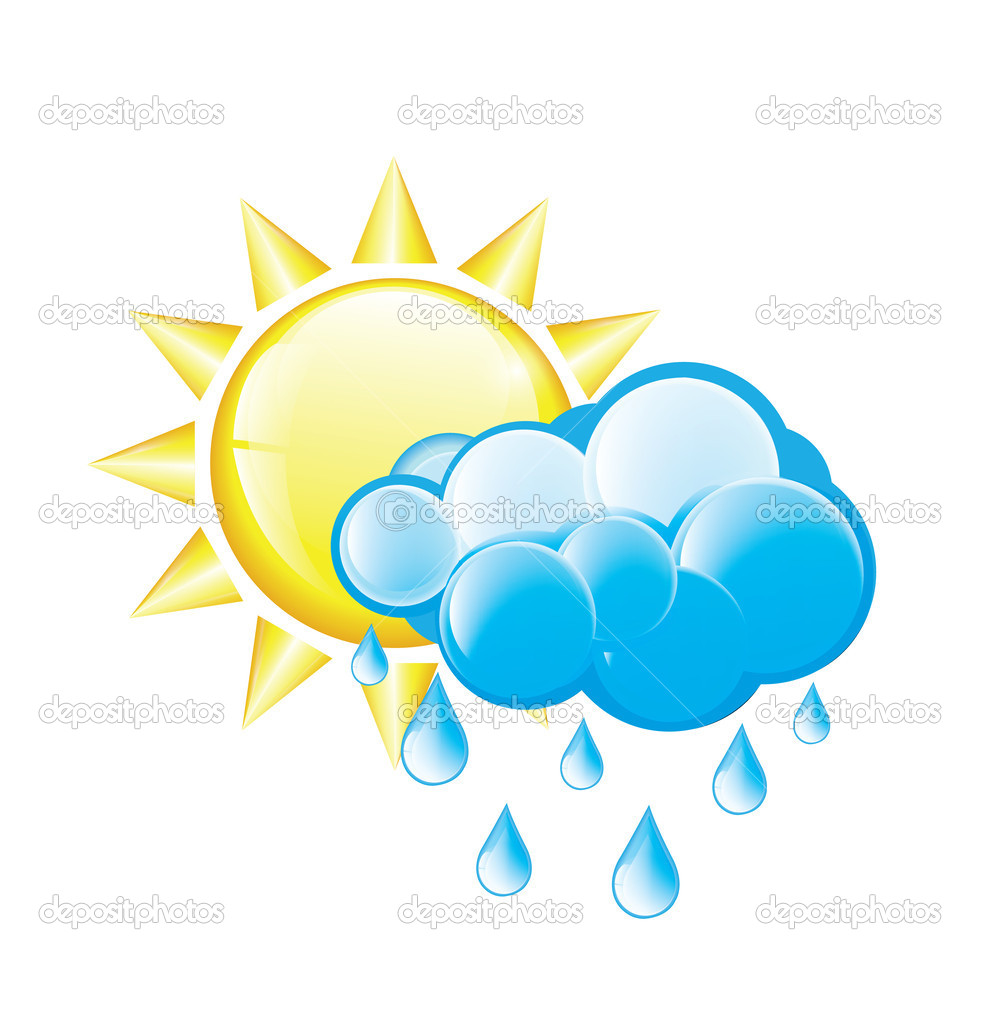 Regen en zon pictogram — Stockvector © magurok5 #33144189