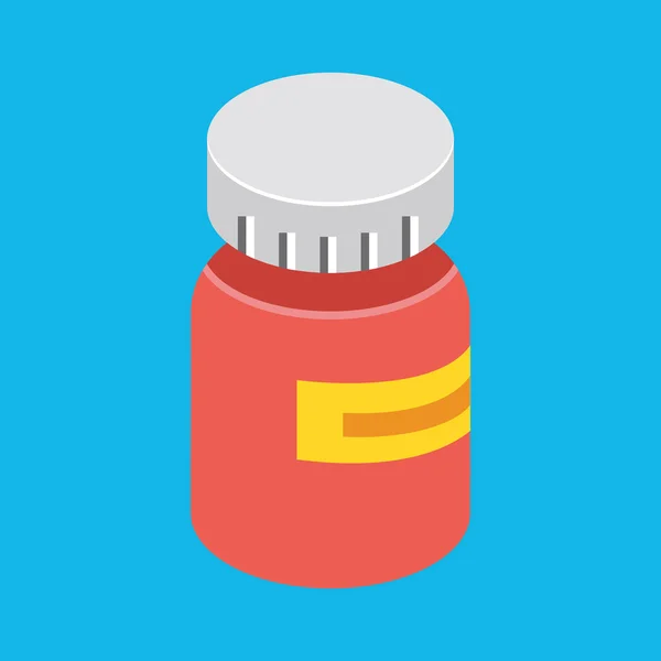 Vektor medizinische Pille Flasche Symbol — Stockvektor