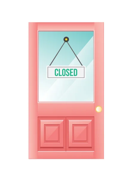 Porte fermée — Image vectorielle