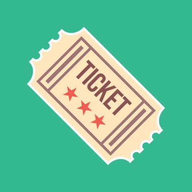 Vector Vintage Ticket Icon clipart