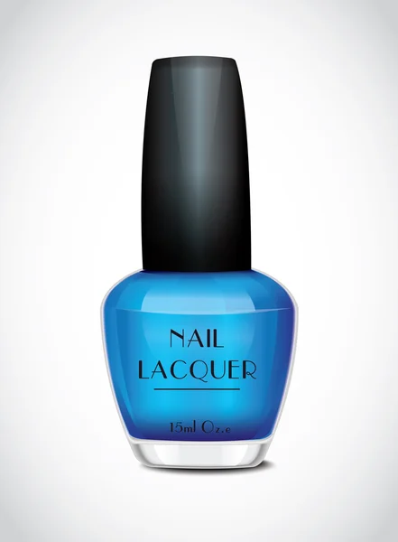 Nagellack blau — Stockvektor