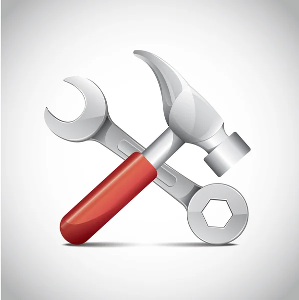 Hammer Wrench Icon — Stock Vector