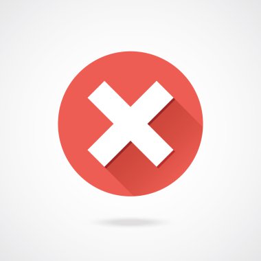 vektör kapat simgesini