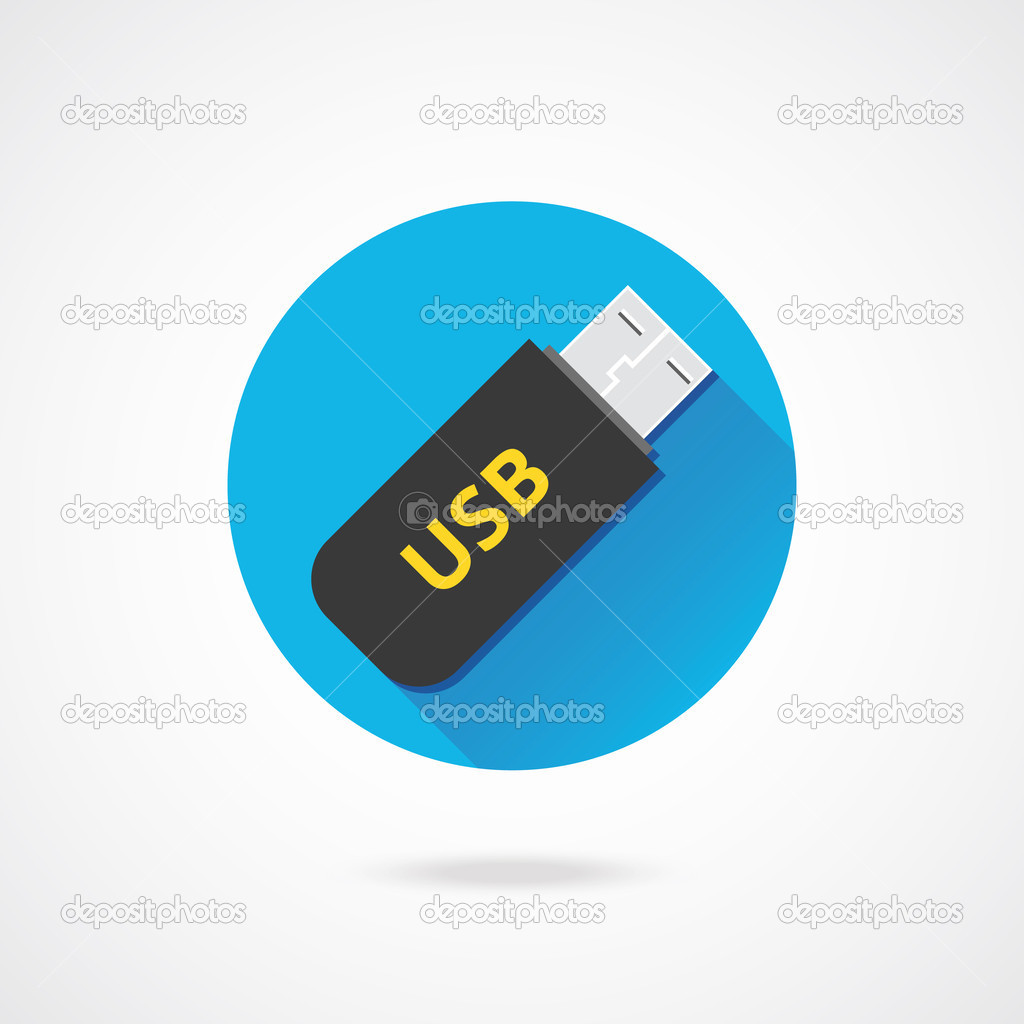 Vector Flash USB Drive Icon