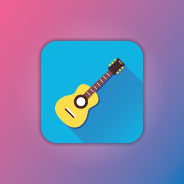 vektör akustik gitar simgesi