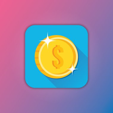 Vektör altın sikke simgesi