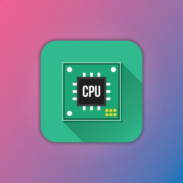 Icona CPU vettoriale — Vettoriale Stock