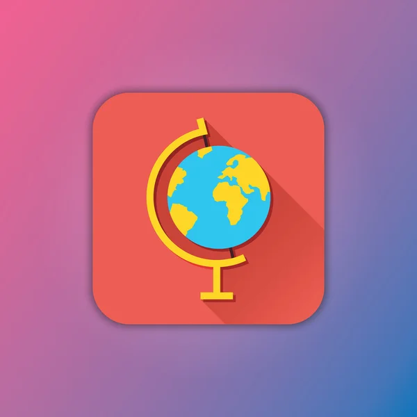 Vector Earth Globe Icono — Archivo Imágenes Vectoriales