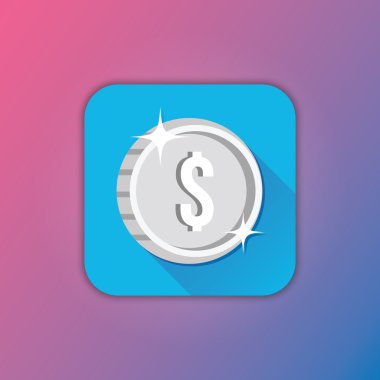 vektör gümüş sikke simge