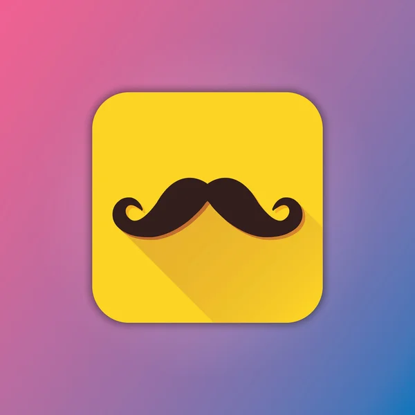 Vector Mustache Icono — Vector de stock