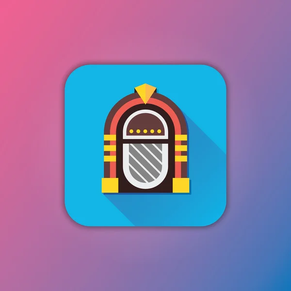 Vector Retro Jukebox Icono — Vector de stock