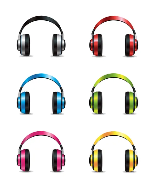 Headphones Set — Stock Vector