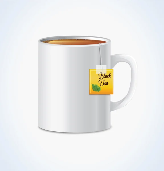 お茶の大きなマグカップ — ストックベクタ