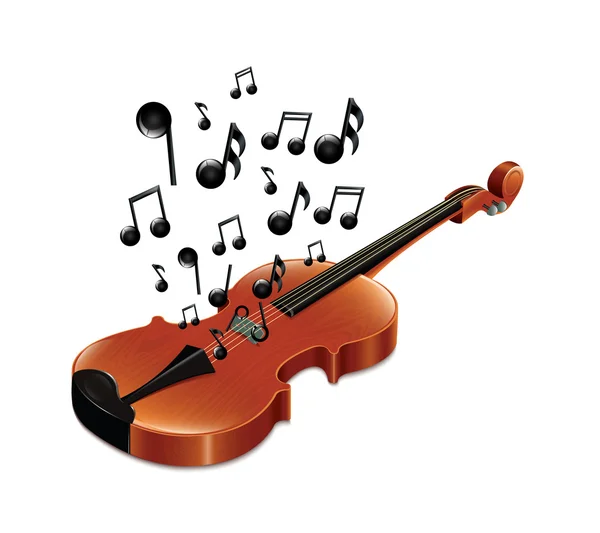 Violino com melody2 — Vetor de Stock