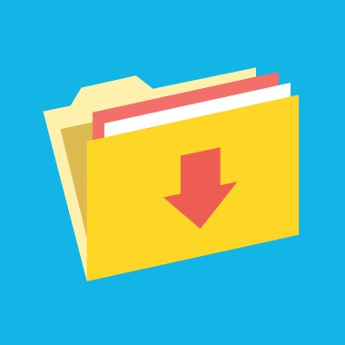 vektör download klasör simgesi
