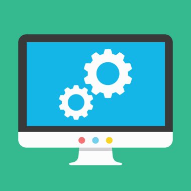 ekran simge vektör Dişliler