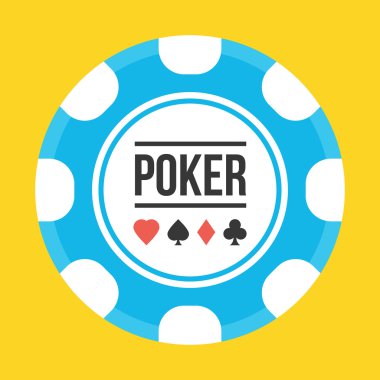 vektör poker chip simgesi
