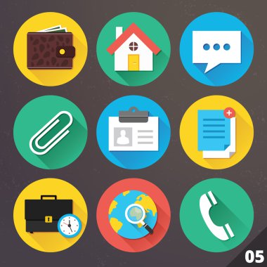 web ve mobil uygulamalar için vektör simgeler. 5 set.