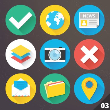 Vector Icons for Web and Mobile Applications. Set 3. clipart