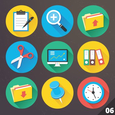 web ve mobil uygulamalar için vektör simgeler. Set 6.
